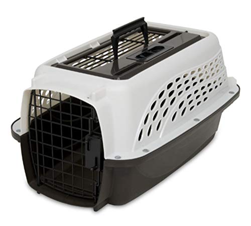 Petmate Two-Door Dog and Cat Kennel - Plastic Crate for Pets Up to 10 Pounds.