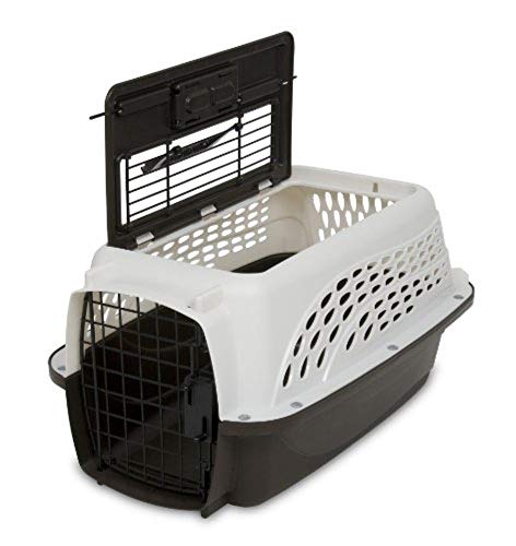 Petmate Two-Door Dog and Cat Kennel - Plastic Crate for Pets Up to 10 Pounds.